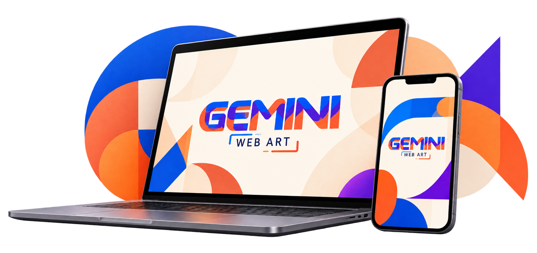 Gemini Web Art su computer e smartphone