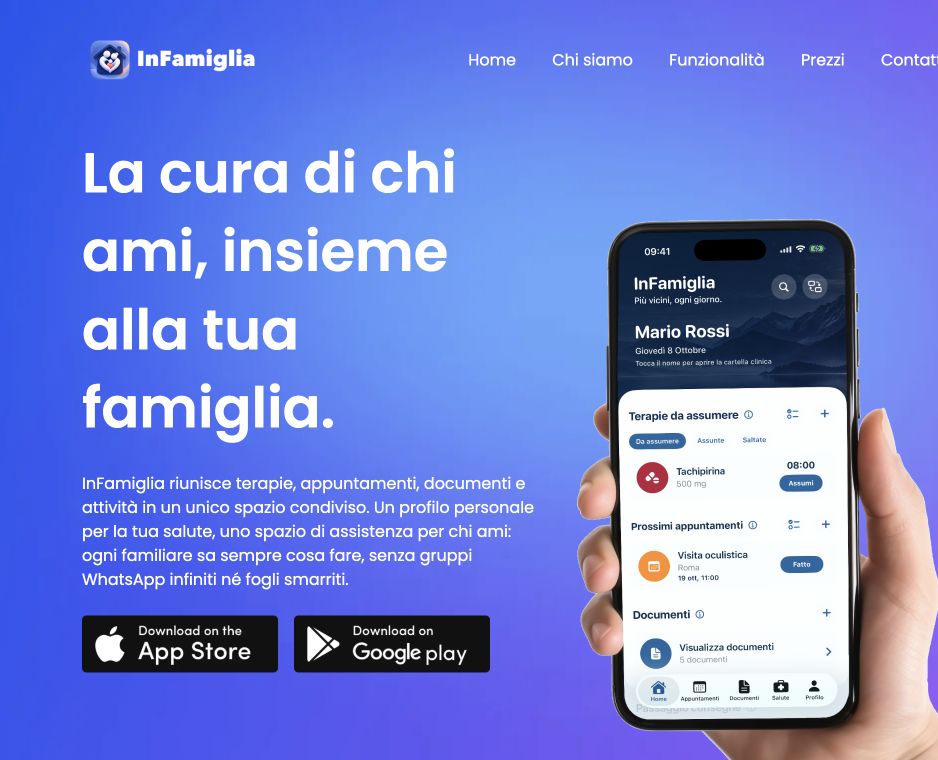 Anteprima reale del sito InFamiglia
